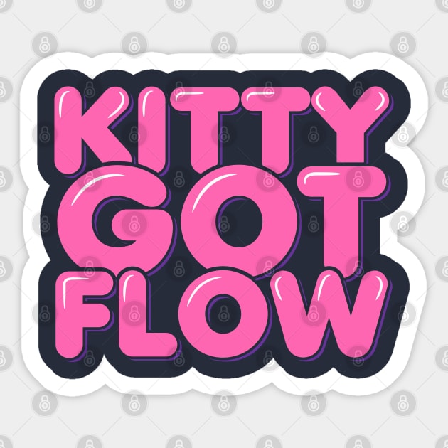 Cat Hip Hop Kitty Got Flow Sticker by ardp13